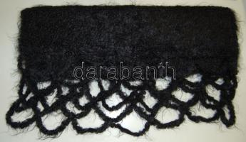 XX. sz. eleje teljes gyapjúból készült gyász-kendő / Wool mourning-scarf 140 cm