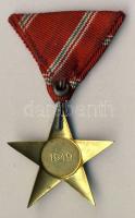 1949. Magyar Népköztársasági Érdemérem arany fokozata mellszalaggal T:2+