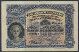 Svájc 1926.szept. 16. 100Fr T:III(apró beszakadás)