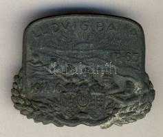 1914-16. szatmári 65. gyalogezred "Ludvig Baka"(tábori lap) kitűző szign.:Lőcsey T:2-