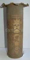 Weltkrieg 1914-1917 felirítú I. világháborús srapnel-váza / Vase made of WW. I. cannon-shell 26 cm