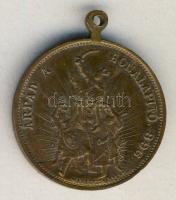 DN "Árpád a honalapító 896.-I.Ferencz Josef a legalkotmányosabb király 1896." Br medál szign.:Markovits. B.Pest T:2