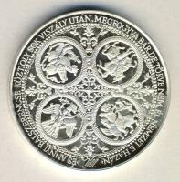 1996. "Millecentenárium 896-1996" Ag 1 uncia sorszámozott tanúsítvánnyal díszdobozban T:PP