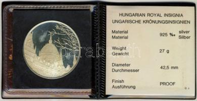 1978. "Koronázási jelvények" Ag emlékérem (27g) T:PP tanúsítvánnyal, dísztokban!