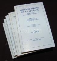 1984 Mózes öt könyve és a haftárák - héber szöveg, magyar fordítás és kommentár I-V. kötet, Akadémia Kiadó, Bp., papírkötés
