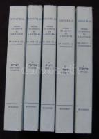 1984 Mózes öt könyve és a haftárák - héber szöveg, magyar fordítás és kommentár I-V. kötet, Akadémia...