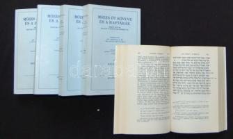 1984 Mózes öt könyve és a haftárák - héber szöveg, magyar fordítás és kommentár I-V. kötet, Akadémia...