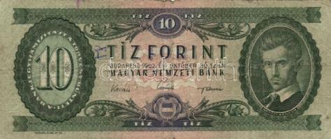 1962. 10Ft (5x) + 1969. 10Ft + 1969-1980. 20Ft (7x) többféle évszámmal T:vegyes