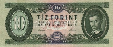 1962. 10Ft (5x) + 1969. 10Ft + 1969-1980. 20Ft (7x) többféle évszámmal T:vegyes