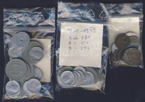 1946-50. 2f (2x) + 5f 83x) + 10f (2x) + 20f (4x) + 1950-56. 2f (7x) + 5f (10x) + 20f + 50f + 1Ft (2x)+ + 2Ft (4x) + 1957-1959. 2f (3x) + 5f (6x) + 2Ft (7x) T:2,3 összesen 52db