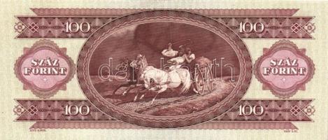 1984. 100Ft (3x) egymásutáni sorszámmal és fordított hátlapi alapnyomattal! T:I