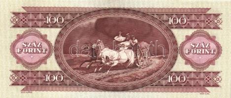 1984. 100Ft (3x) egymásutáni sorszámmal és fordított hátlapi alapnyomattal! T:I