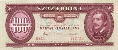 1984. 100Ft (3x) egymásutáni sorszámmal és fordított hátlapi alapnyomattal! T:I