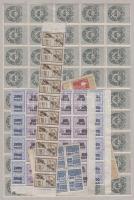 Magyar okmány- és illetékbélyeg ív töredékek