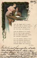 1899 Heine poem litho s: G. Graf (fa)