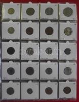 Külföldi pénzgyűjtemény-1900-as-évek albumba rendezve, a pénzérmék egyenként csomagolva,  összesen 1...