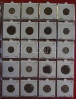 Külföldi pénzgyűjtemény-1900-as-évek albumba rendezve, a pénzérmék egyenként csomagolva,  összesen 1...