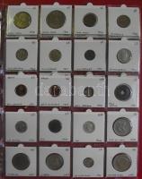 Külföldi pénzgyűjtemény-1900-as-évek albumba rendezve, a pénzérmék egyenként csomagolva,  összesen 1...