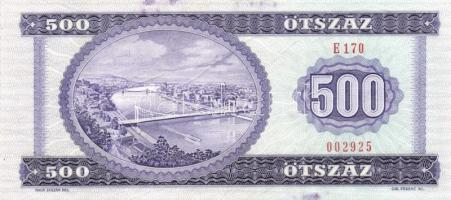 1990. 500Ft (3x) egymásutáni sorszámmal és nyomdai festékfoltokkal! T:I