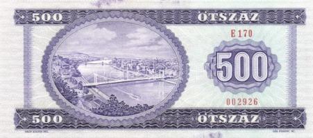 1990. 500Ft (3x) egymásutáni sorszámmal és nyomdai festékfoltokkal! T:I