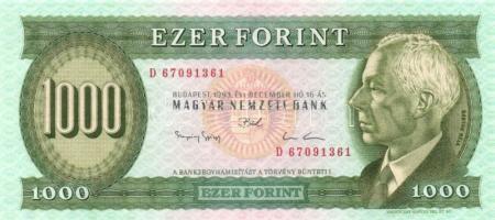 1993. 1000Ft (2x) "D" egymásutáni sorszámmal! T:I