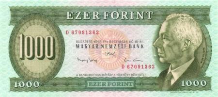 1993. 1000Ft (2x) "D" egymásutáni sorszámmal! T:I