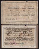 1927 2 db fényképes vasúti igazolvány / 2 railroad id-s