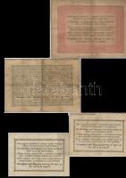 1848-49 "Kossuth-bankó" 15kr, 30kr, 1Ft, 5Ft T:II,III