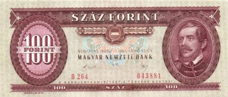 1989. 100Ft (5x) egymás utáni sorszámmal T:I