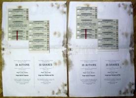 1935. Salgó-Tarjáni Kőszénbánya Részvény-Társulat részvénye 750P-ről szelvényekkel (2x) + 1944. Salg...