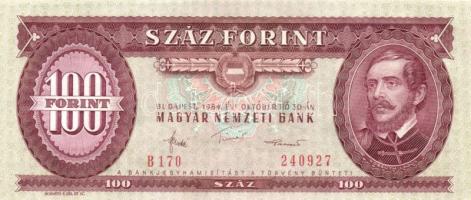 1975-1989. 50Ft (3x) klf évszámokkal + 1984. 100Ft T:I