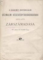 1908 A Kecskeméti Sertéshizlalók Gőzmalmi Rt. zárszámadása; Sziládi László nyomdája