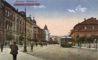 Pozsony Stefánia street with tram