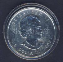 Kanada 2008. 5$ színezüst 1 uncia tanúsítvánnyal T:P
