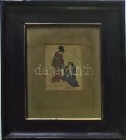 Régi selyemkép Gottwald aláírással