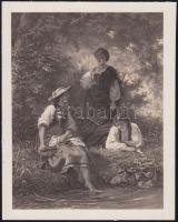 2 db klf jelzés nélküli lithográfia 17x20cm és 18x22cm