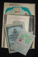 6 db régi könyvárjegyzék: Singer és Wolfner, Máhr Árpád, Dante, Kner, stb.