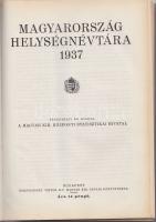 1937 Magyarország helységnévtára, sérült aranyozott egészvászon kötésben (gerinc hiányzik)