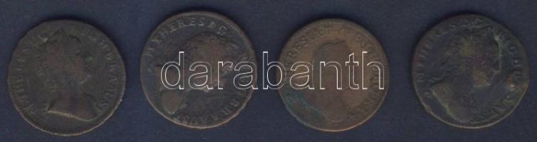 Ausztria/magyar verdejel 1762K 1Kr + 1763K 1Kr + 1780K 1Kr + Ausztria 1761P 1Kr T:3,3+