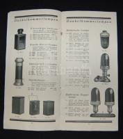 1927 Zeiss Ikon fényképezőgép-kellék katalógus német nyelven