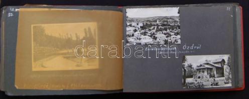 cca 1961-1965 145 db amatőr városképes fotó albumban kísérő szövegekkel: Budapest, Balatonalmádi, -S...