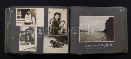 cca 1931-1942 224 db amatőr, főként városképes fotó albumban kísérő szövegekkel: Abony, Budapest, Dö...