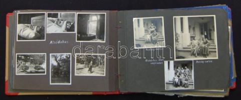 cca 1941-1945 210 db amatőr, fotó albumban kísérő szövegekkel: Budapest, Dabas, Mátra sok érdekesség