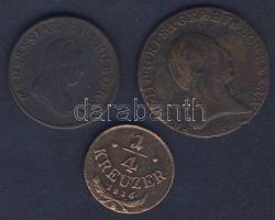 Ausztria/magyar verdejel 1780K 1Kr + 1800S 3Kr + 1816B 1/4Kr T:3+,3
