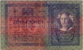 1919 10K (1904) román kézibélyegzővel T:3/4