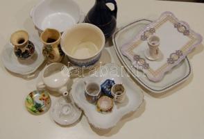 Egy ládányi vegyes porcelán tétel, jobb darabokkal / Mixed chinaware lot
