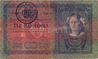 1919 10K (1904) román kézibélyegzővel T:3/4