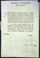1803 Helytartótanácsi leirat Angliával és Franciaországgal kötött tengerhajózási egyezmény másolatával. gr. Almássy Pál, Darvas Ferenc író, tanácsos, és Kántz József titrkás saját kezű aláírásával / Ex offo letter of the Governing council with naval treaty attached and signatures