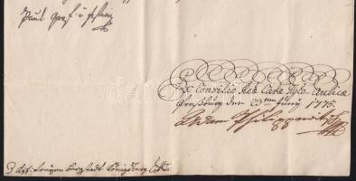 cca 1800 3 db ex offo levél, közte két Helytartótanácsi leirat a kor híres politikusainak aláírásaiv...