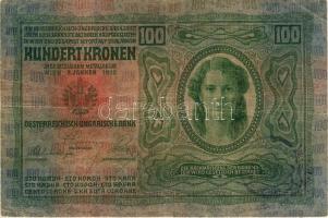 1919 100K (1912) román kézibélyegzővel T:2